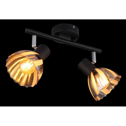 Globo - Φωτιστικό σποτ 2xE14/40W/230V μαύρο