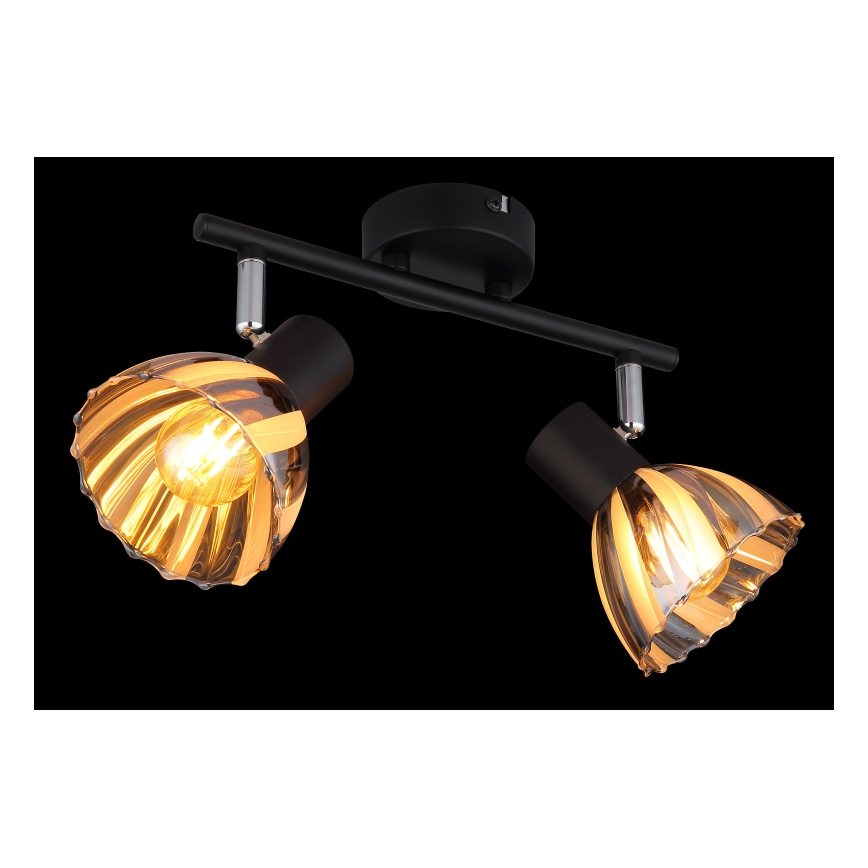 Globo - Φωτιστικό σποτ 2xE14/40W/230V μαύρο
