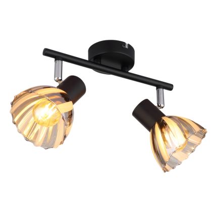 Globo - Φωτιστικό σποτ 2xE14/40W/230V μαύρο