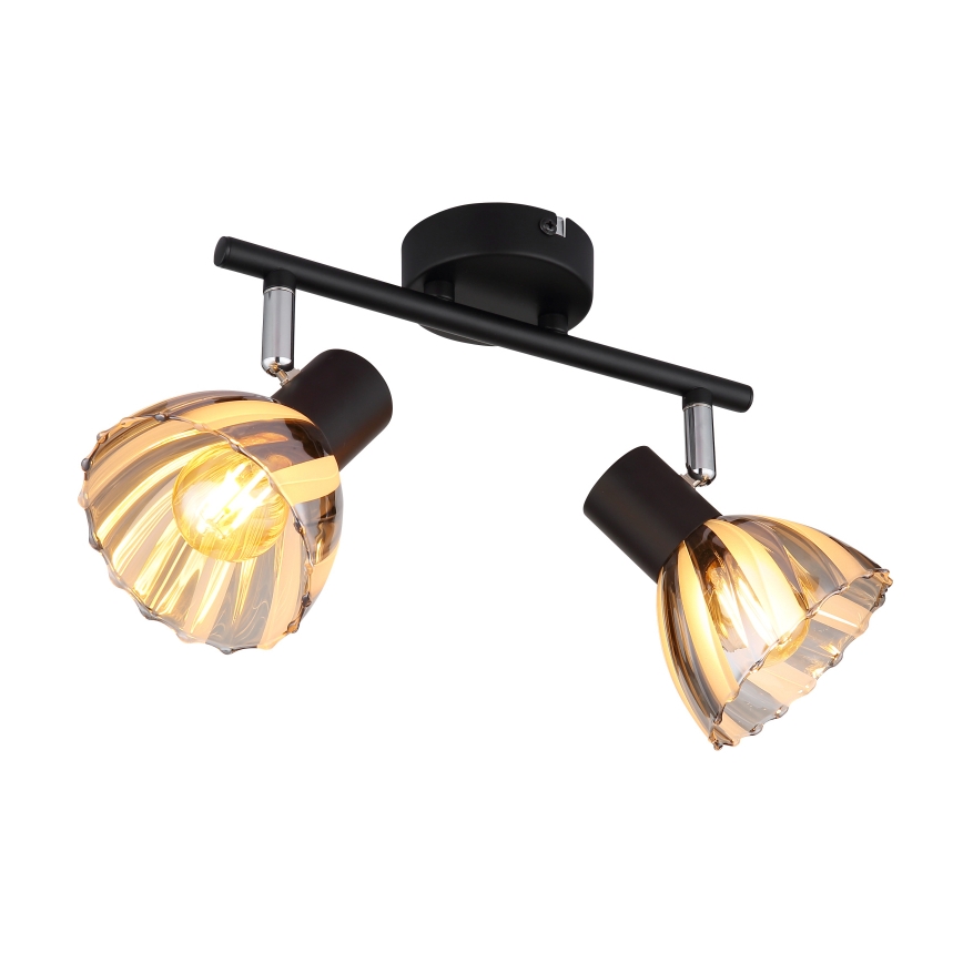 Globo - Φωτιστικό σποτ 2xE14/40W/230V μαύρο
