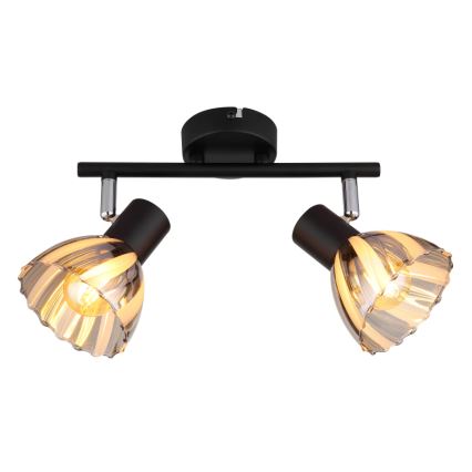 Globo - Φωτιστικό σποτ 2xE14/40W/230V μαύρο