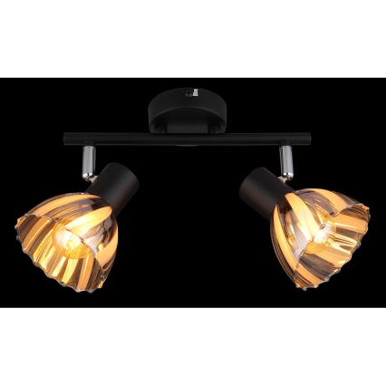 Globo - Φωτιστικό σποτ 2xE14/40W/230V μαύρο