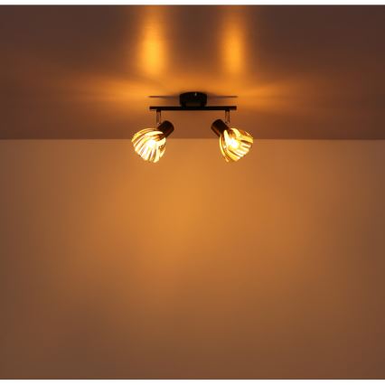 Globo - Φωτιστικό σποτ 2xE14/40W/230V μαύρο