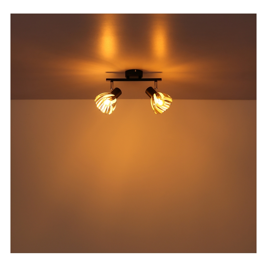 Globo - Φωτιστικό σποτ 2xE14/40W/230V μαύρο