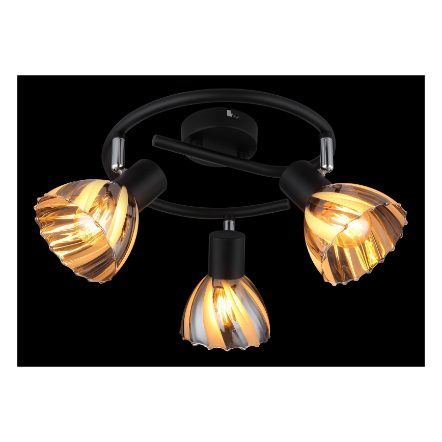 Globo - Φωτιστικό σποτ 3xE14/40W/230V μαύρο