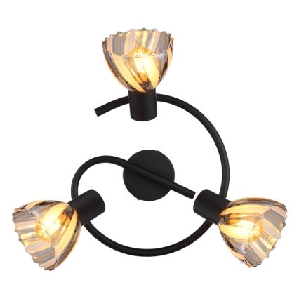 Globo - Φωτιστικό σποτ 3xE14/40W/230V μαύρο