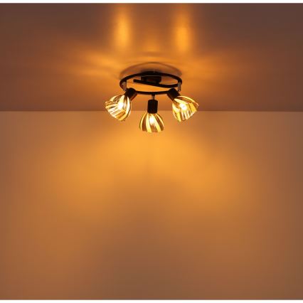 Globo - Φωτιστικό σποτ 3xE14/40W/230V μαύρο