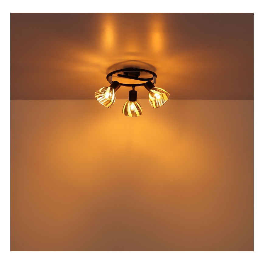 Globo - Φωτιστικό σποτ 3xE14/40W/230V μαύρο