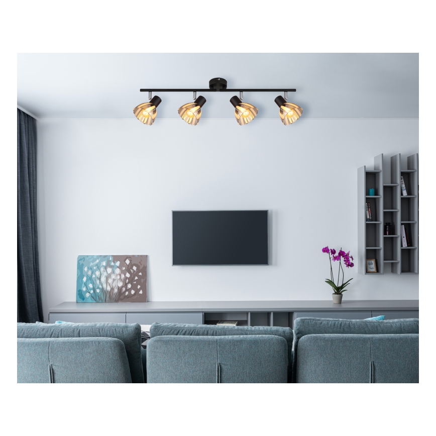 Globo - Φωτιστικό σποτ 4xE14/40W/230V μαύρο