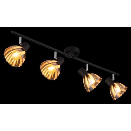Globo - Φωτιστικό σποτ 4xE14/40W/230V μαύρο