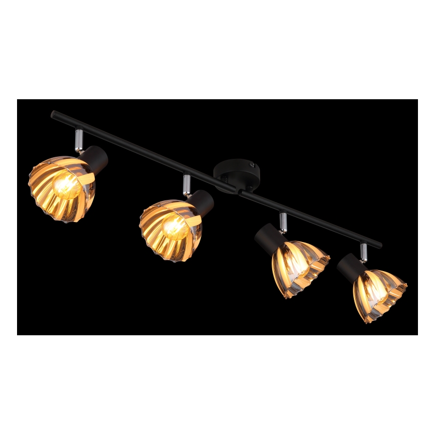Globo - Φωτιστικό σποτ 4xE14/40W/230V μαύρο