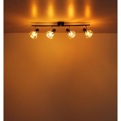 Globo - Φωτιστικό σποτ 4xE14/40W/230V μαύρο