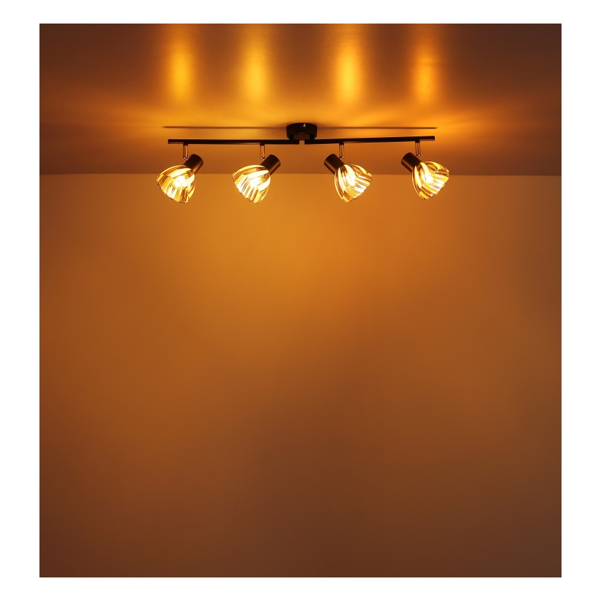 Globo - Φωτιστικό σποτ 4xE14/40W/230V μαύρο