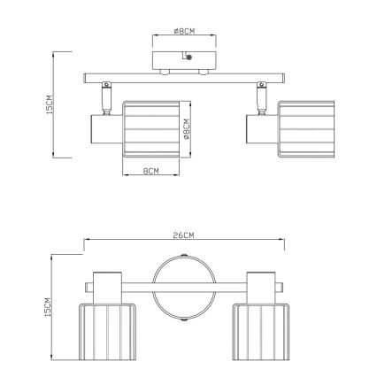 Globo - Σποτ φωτιστικό 2xE14/40W/230V