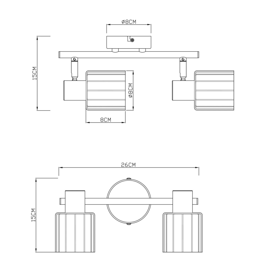 Globo - Σποτ φωτιστικό 2xE14/40W/230V