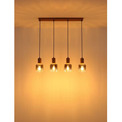 Globo - Κρεμαστό φωτιστικό με καλώδιο 4xE27/40W/230V