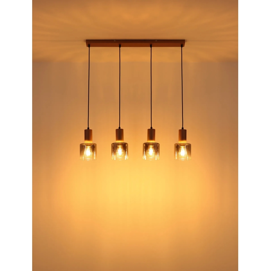 Globo - Κρεμαστό φωτιστικό με καλώδιο 4xE27/40W/230V