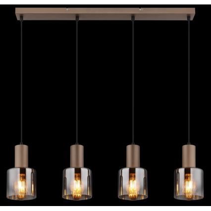 Globo - Κρεμαστό φωτιστικό με καλώδιο 4xE27/40W/230V