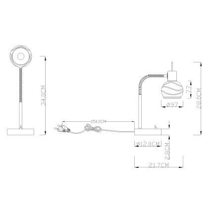 Globo - Επιτραπέζια λάμπα LED 1xE14/4W/230V