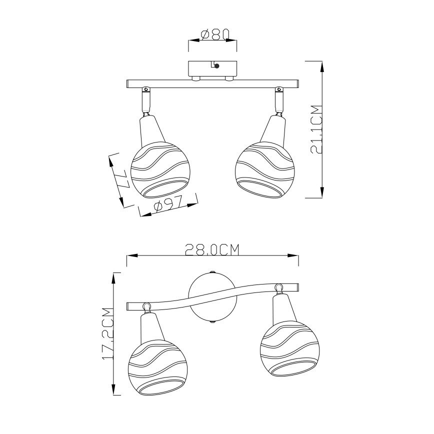 Globo - LED Σποτ 2xE14/4W/230V