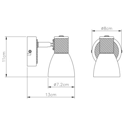 Globo - Φωτιστικό σποτ 1xE14/40W/230V ash