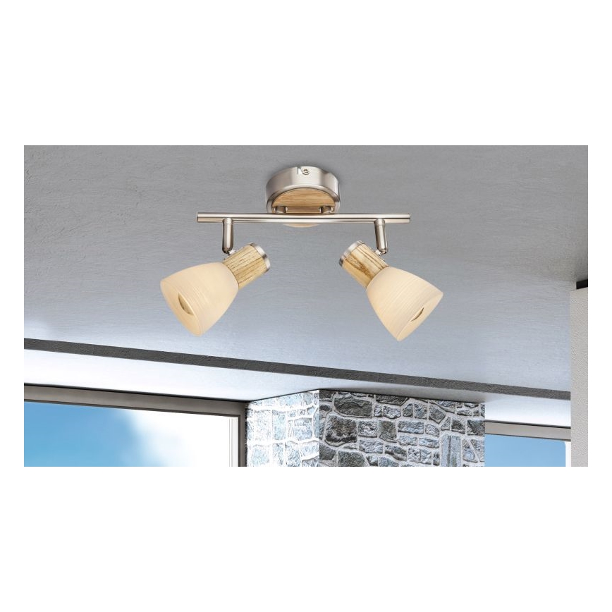 Globo - Φωτιστικό σποτ 2xE14/40W/230V ash