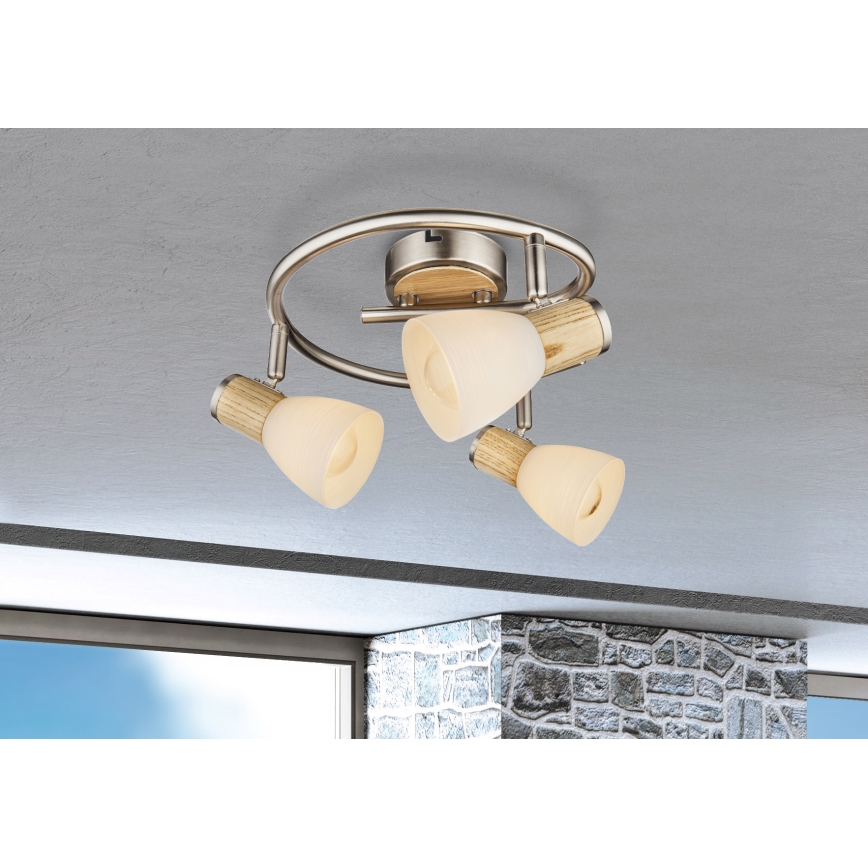 Globo - Φωτιστικό σποτ 3xE14/40W/230V ash