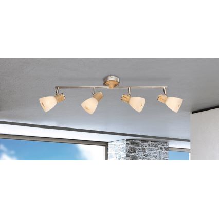 Globo - Φωτιστικό σποτ 4xE14/40W/230V ash