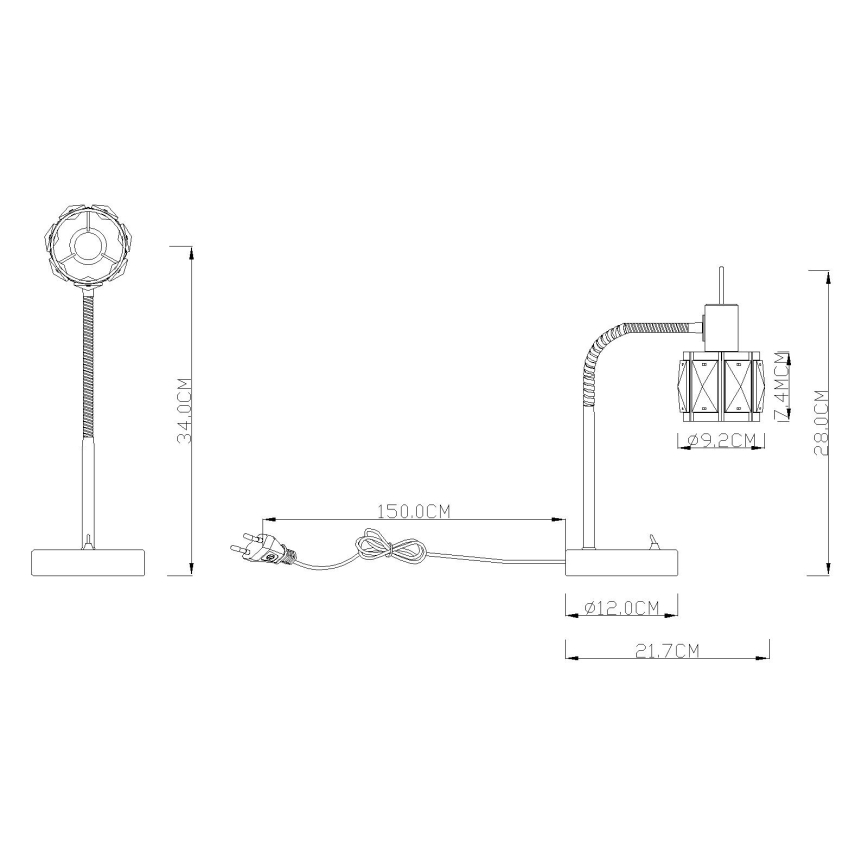 Globo - Επιτραπέζια λάμπα 1xE14/40W/230V
