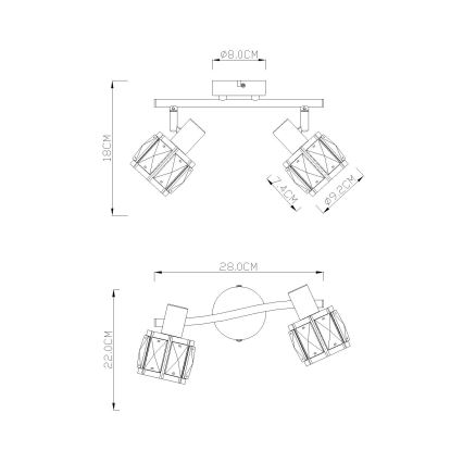 Globo - Φωτιστικό σποτ 2xE14/40W/230V