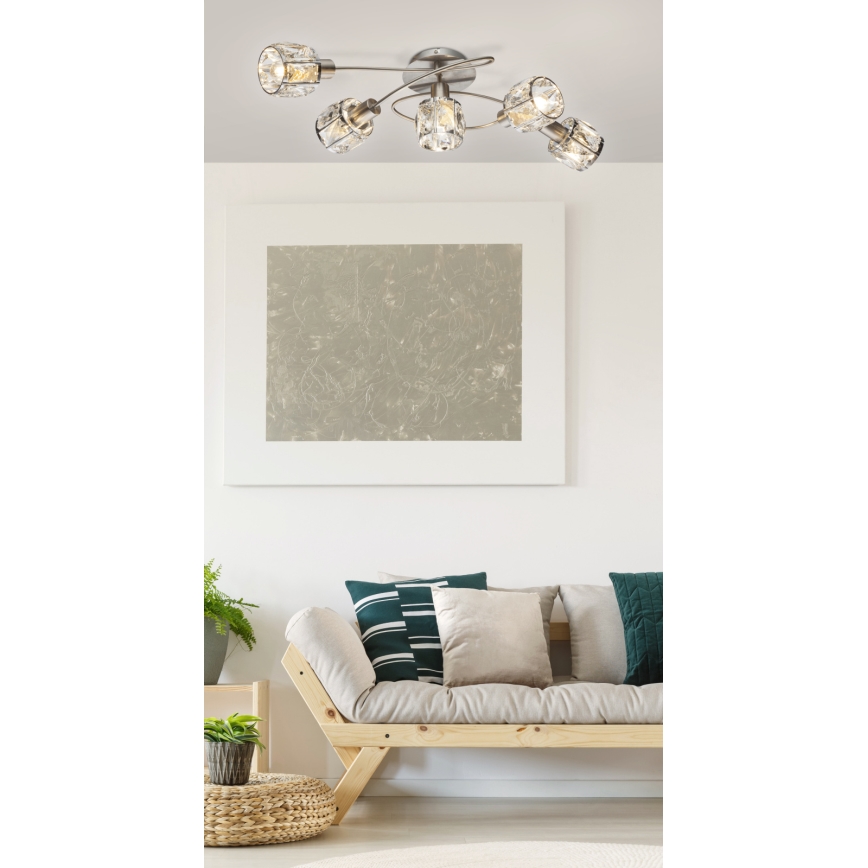 Globo - Πλαφονιέρα οροφής 5xE14/40W/230V