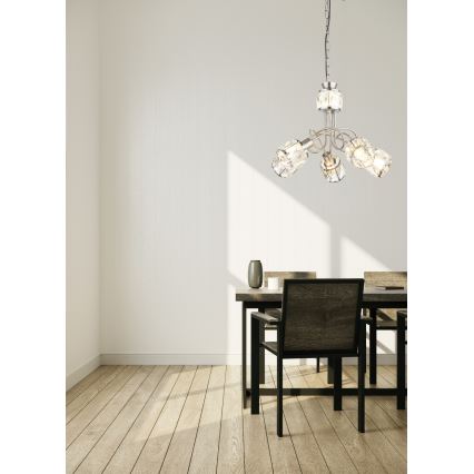 Globo - LED Πολύφωτο με αλυσίδα 5xE14/40W/230V + LED/5W