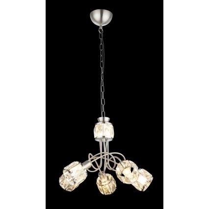 Globo - LED Πολύφωτο σε αλυσίδα 5xE14/40W/230V + LED/5W