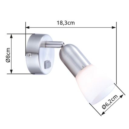 Globo - Σποτ τοίχου 1xE14/40W/230V