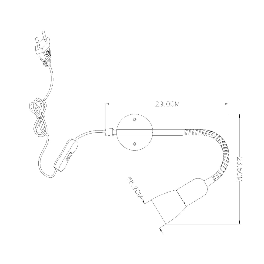 Globo - Ευέλικτο φωτιστικό 1xE14/40W/230V ματ χρώμιο