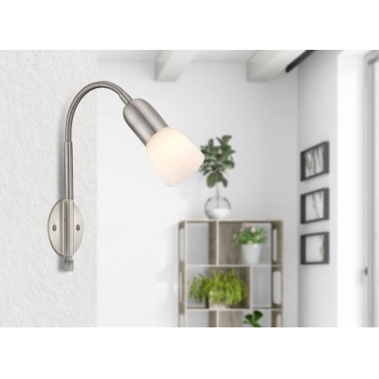 Globo - Ευέλικτο φωτιστικό 1xE14/40W/230V ματ χρώμιο