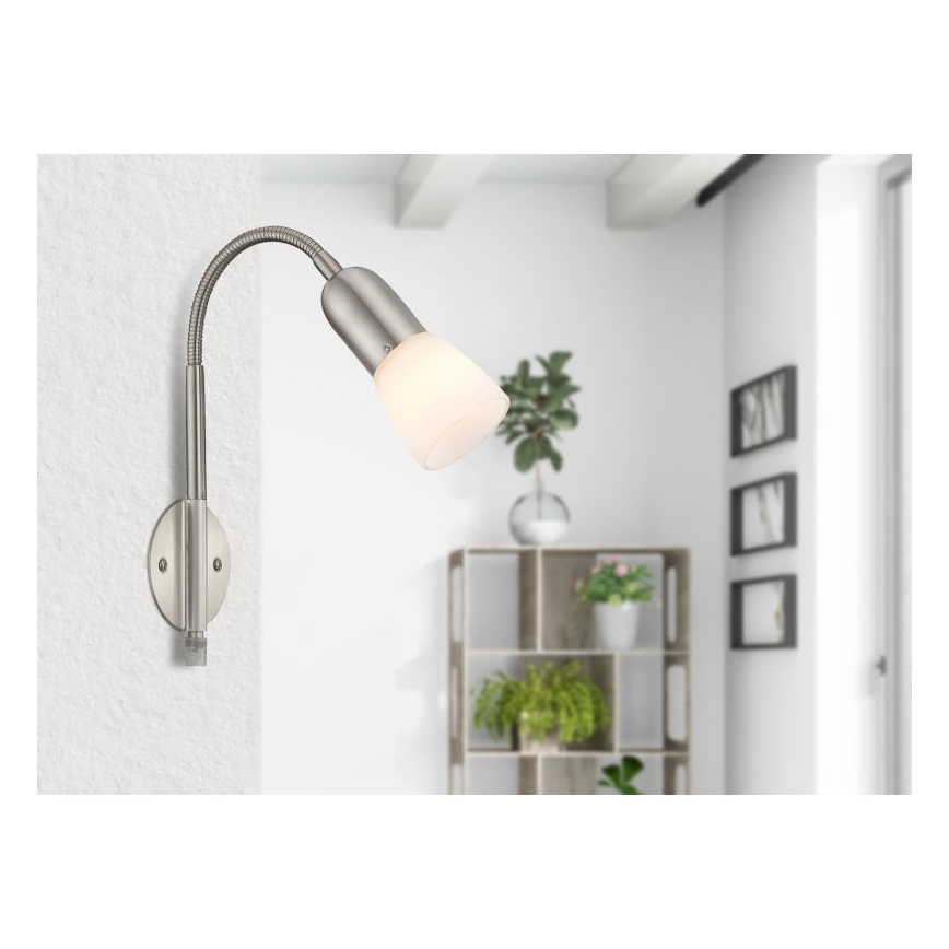 Globo - Ευέλικτο φωτιστικό 1xE14/40W/230V ματ χρώμιο