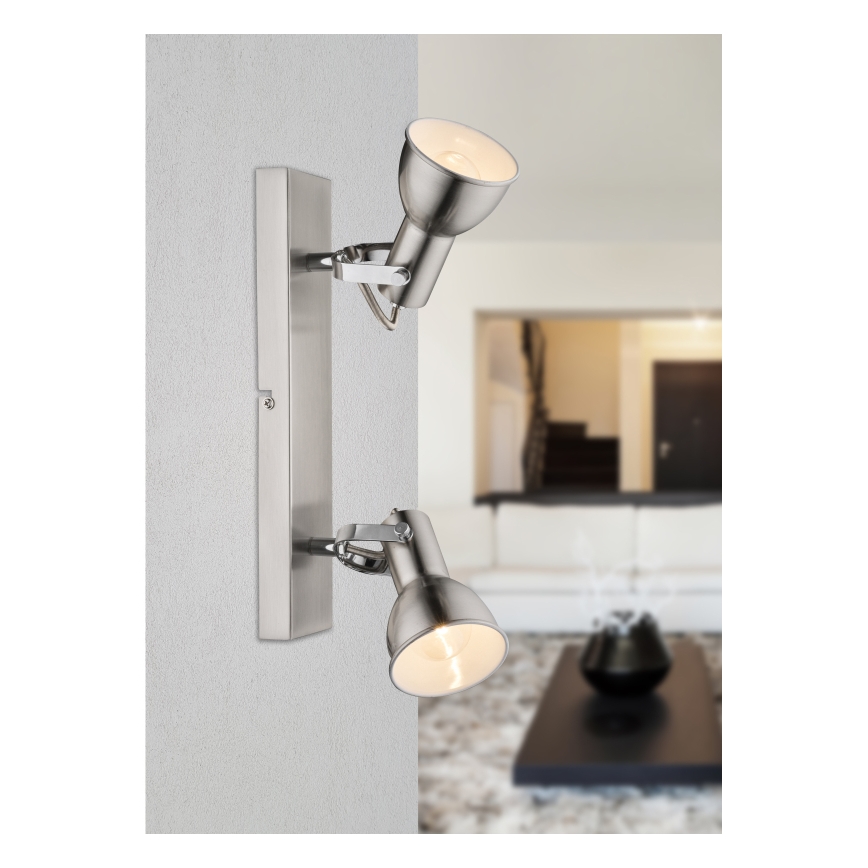 Globo 54642-2 - Φωτιστικό σποτ FARGO 2xE14/40W/230V