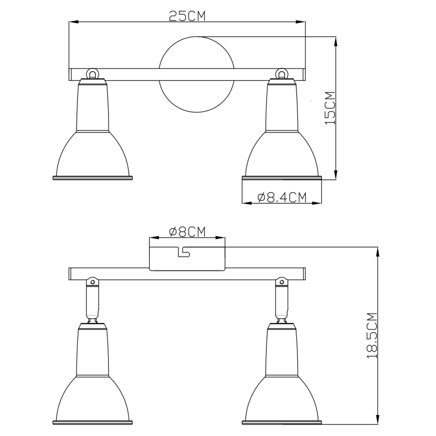 Globo - Φωτιστικό σποτ 2xE14/40W/230V