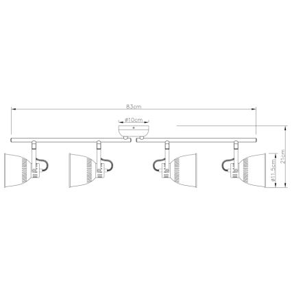 Globo - Φωτιστικό σποτ 4xE14/40W/230V