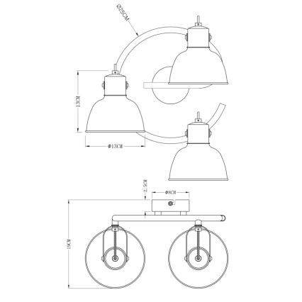 Globo - Φωτιστικό σποτ 3xE14/25W/230V