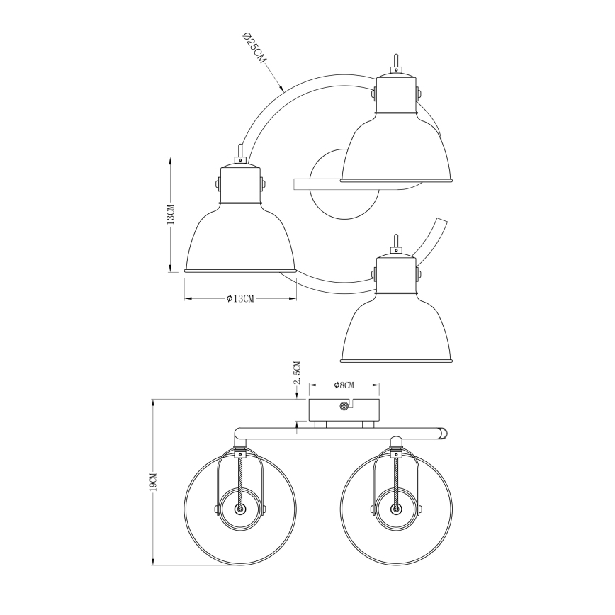 Globo - Φωτιστικό σποτ 3xE14/25W/230V