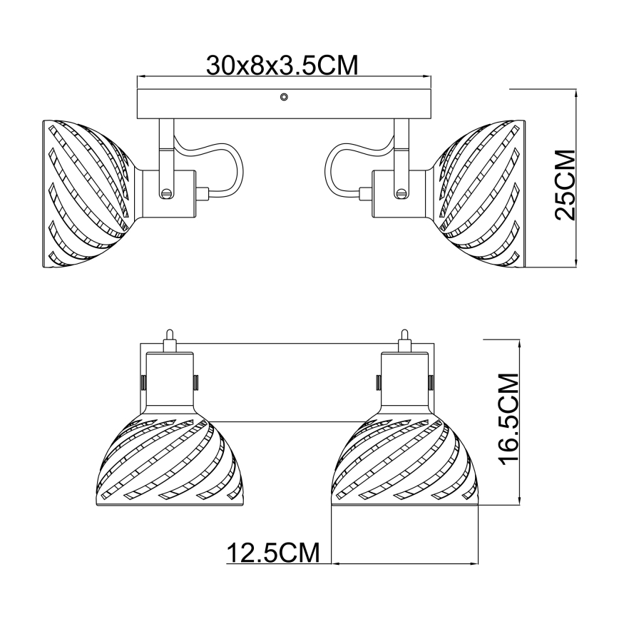 Globo - Φωτιστικό σποτ 2xE27/40W/230V