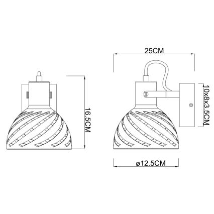 Globo - Προβολέας τοίχου 1xE27/40W/230V