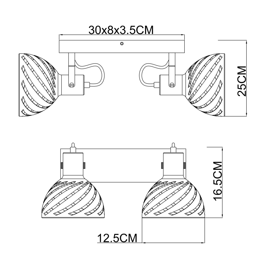 Globo - Φωτιστικό σποτ 2xE27/40W/230V