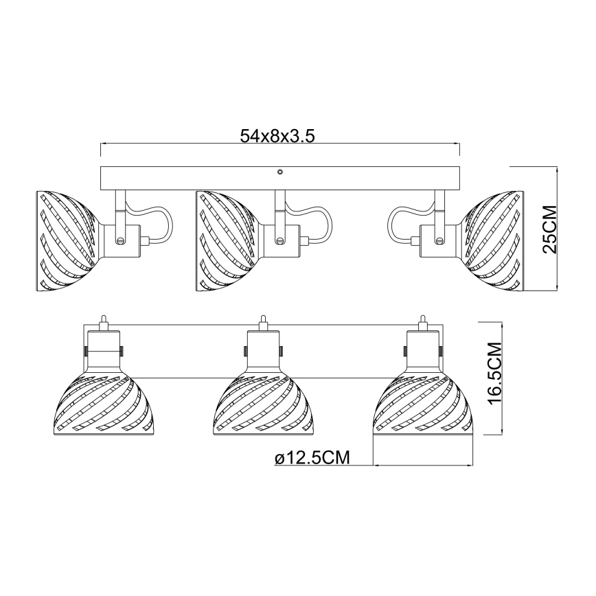 Globo - Φωτιστικό σποτ 3xE27/40W/230V