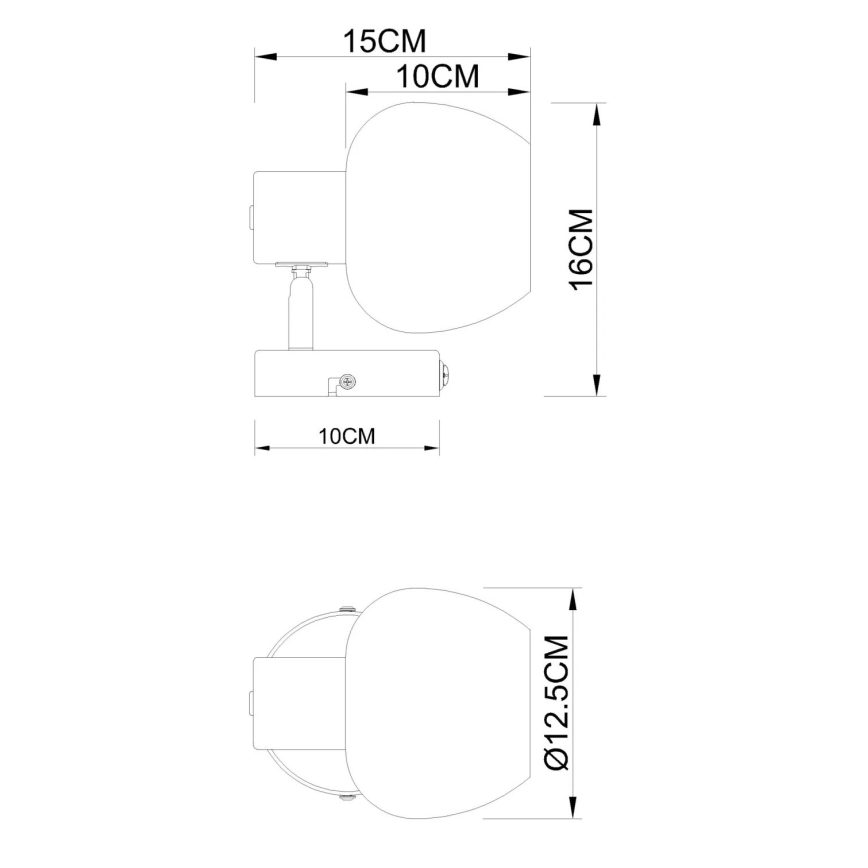 Globo - Επιτοίχιο σποτ 1xE27/40W/230V