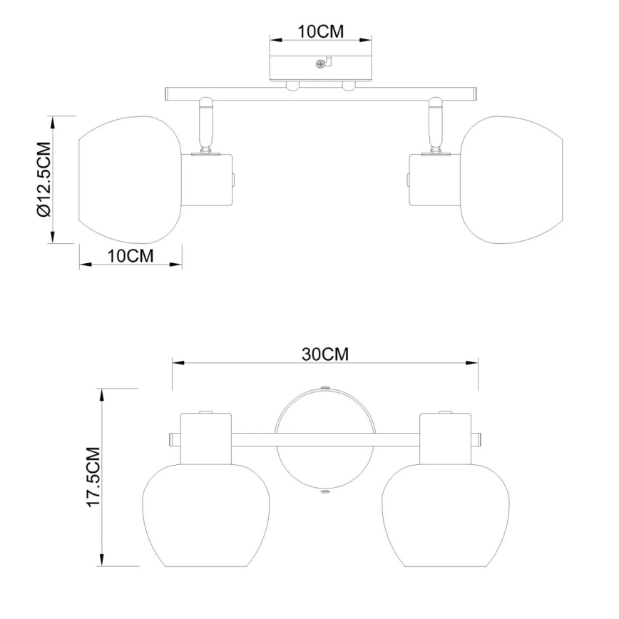Globo - Φωτιστικό σποτ 2xE27/40W/230V