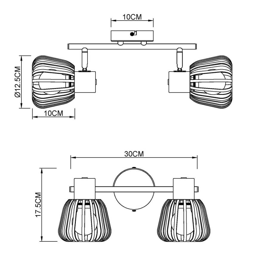 Globo - Φωτιστικό σποτ 2xE27/40W/230V
