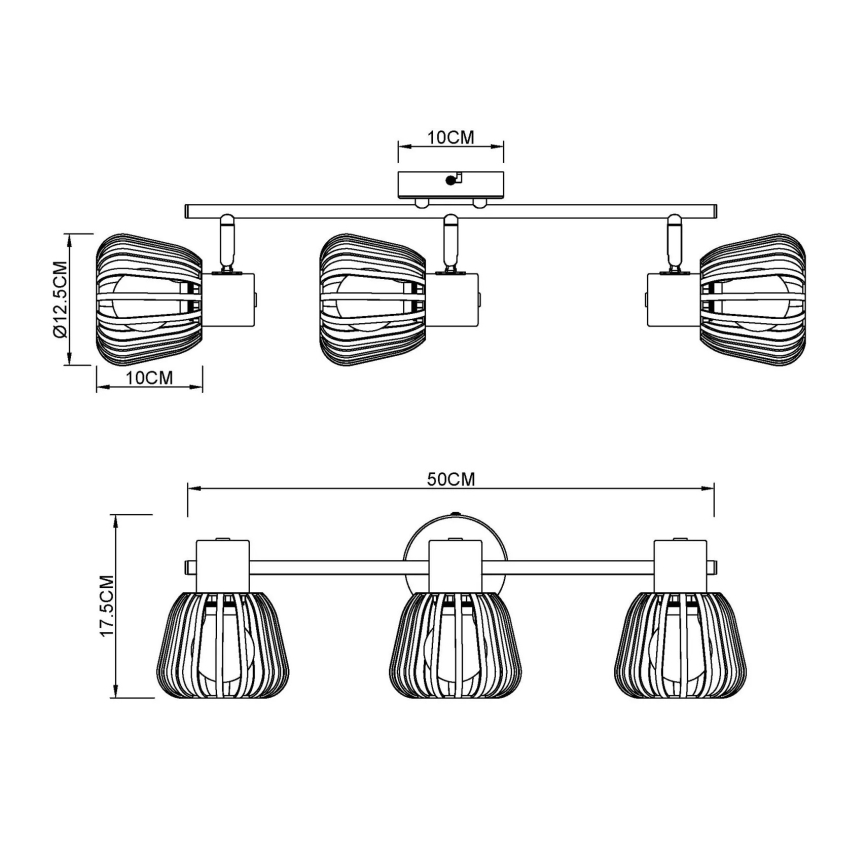 Globo - Φωτιστικό σποτ 3xE27/40W/230V